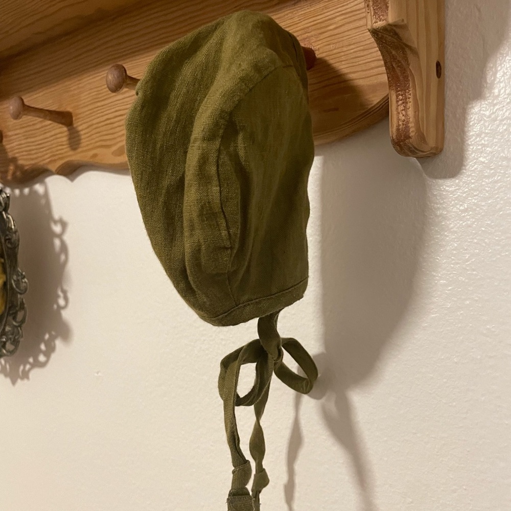 Briar linen baby bonnet 0-3 month